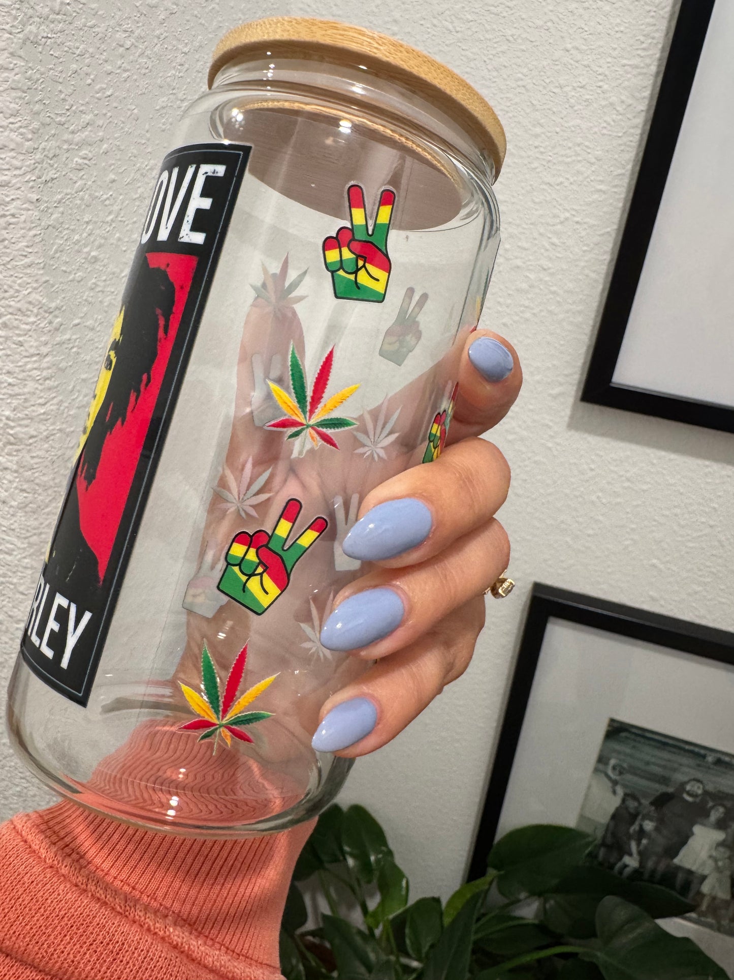 Bob Marley 3 420 Mary Jane UV DTF Wrap Transfer 16oz | No Heat Needed | Waterproof | Permanent Adhesive