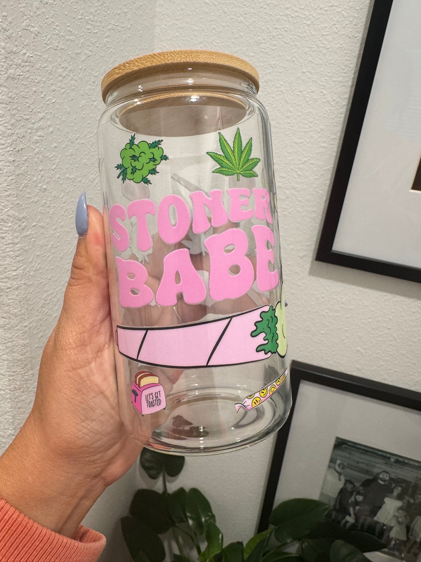 Stoner Babe 420 Mary Jane UV DTF Wrap Transfer 16oz | No Heat Needed | Waterproof | Permanent Adhesive