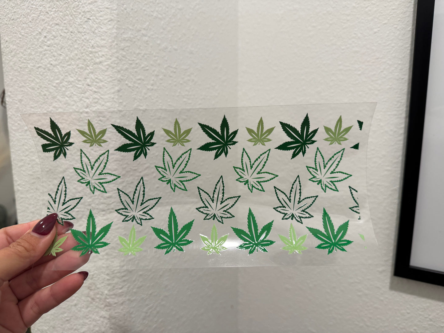 420 Mary Jane Leaf UV DTF Wrap Transfer 16oz | No Heat Needed | Waterproof | Permanent Adhesive
