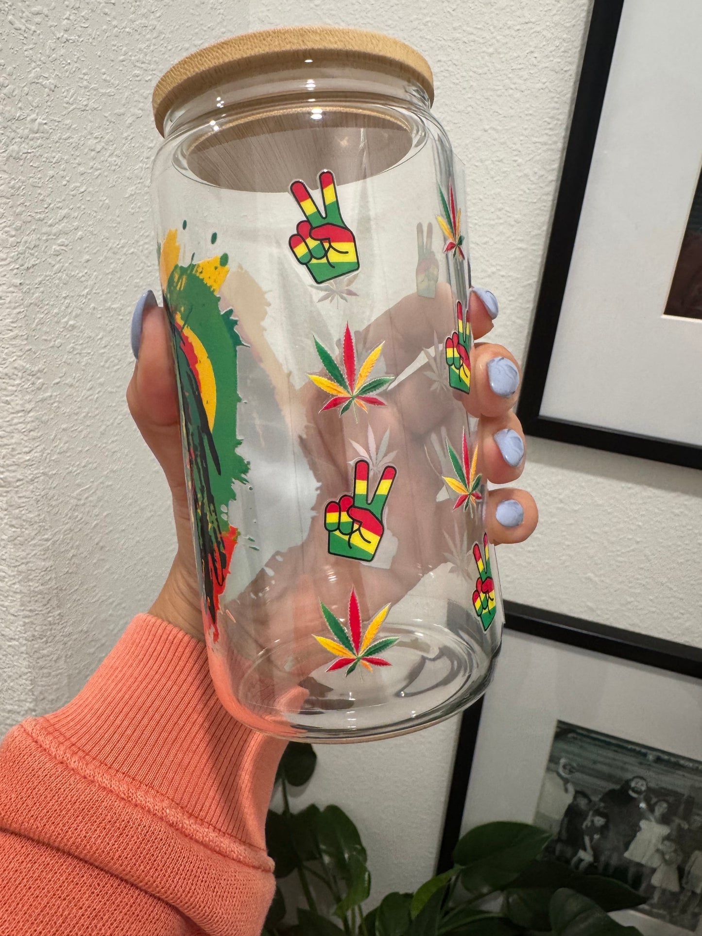 Bob Marley 1 420 Mary Jane UV DTF Wrap Transfer 16oz | No Heat Needed | Waterproof | Permanent Adhesive
