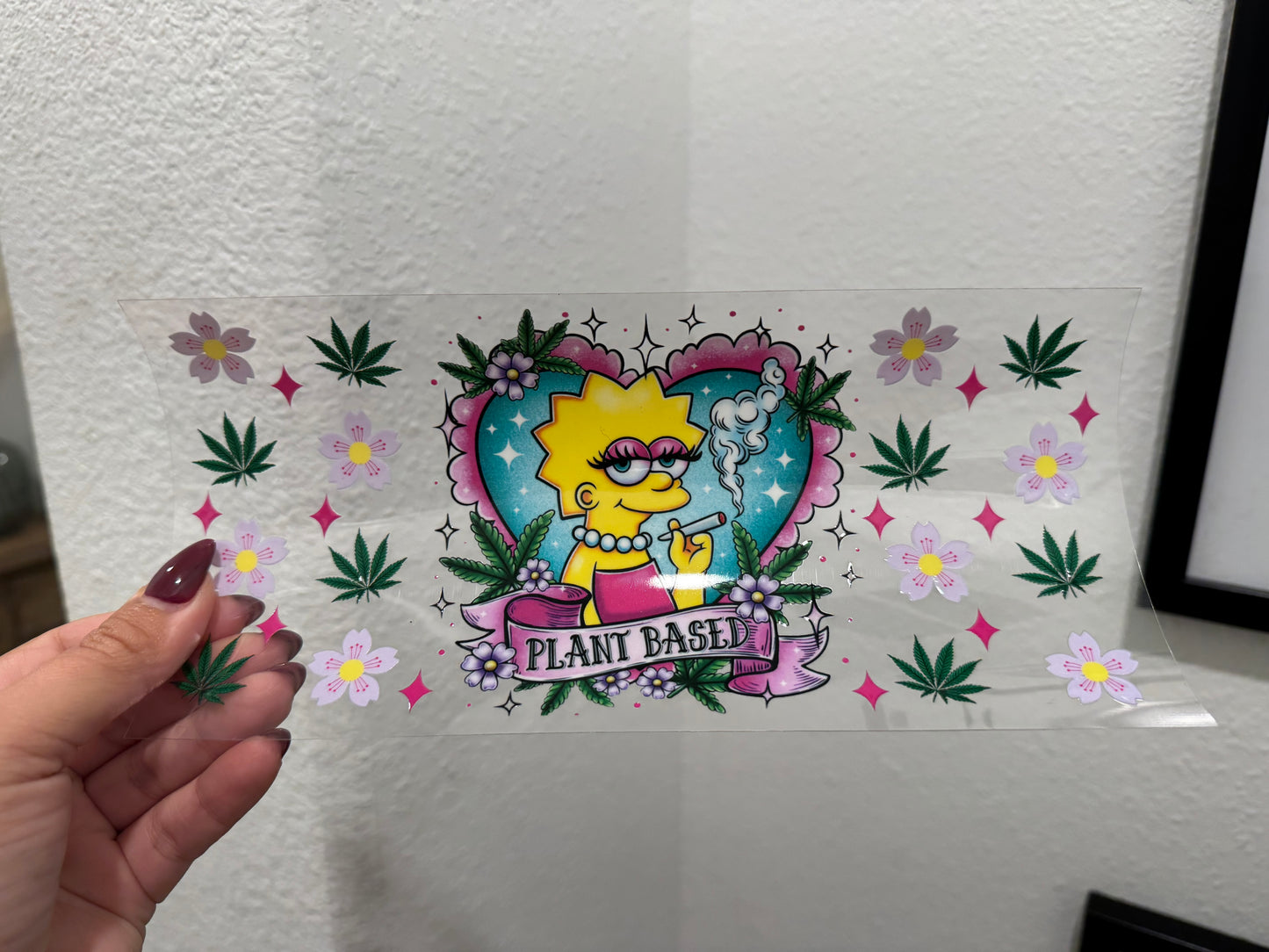 Lisa 420 Mary Jane UV DTF Wrap Transfer 16oz | No Heat Needed | Waterproof | Permanent Adhesive