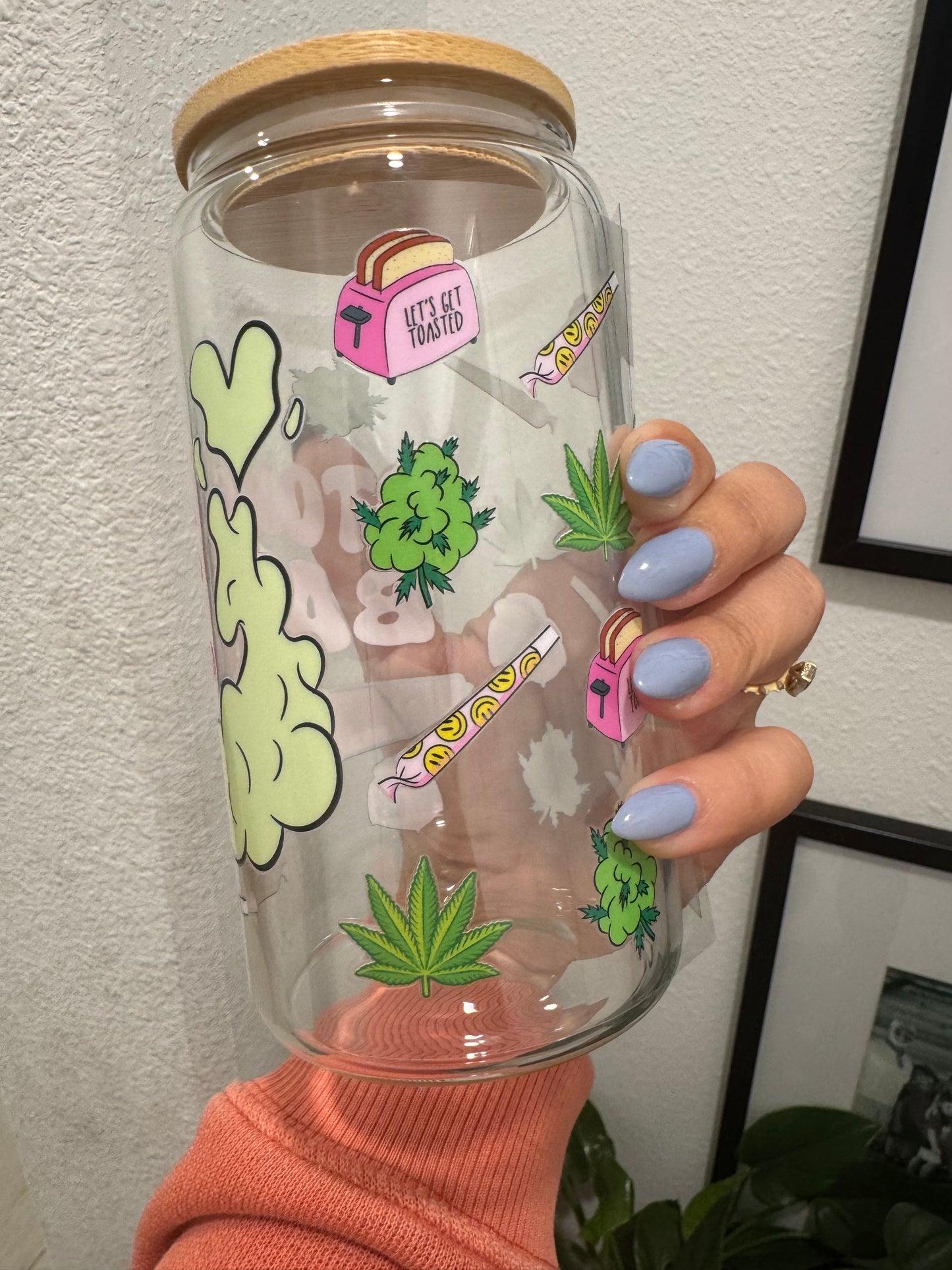 Stoner Babe 420 Mary Jane UV DTF Wrap Transfer 16oz | No Heat Needed | Waterproof | Permanent Adhesive