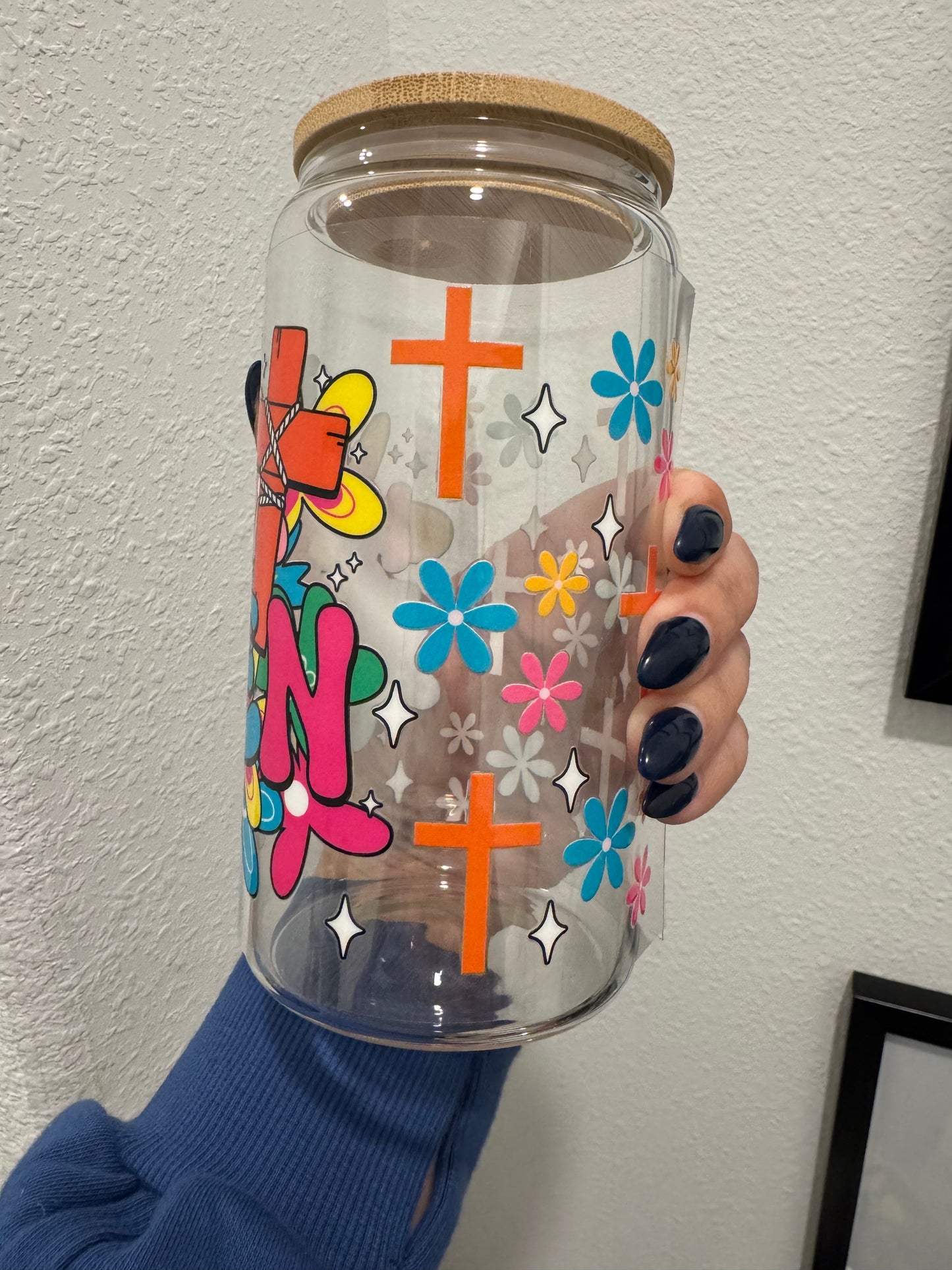 He is Risen Colorful Easter Faith UV DTF Wrap Transfer 16oz | No Heat Needed | Waterproof | Permanent Adhesive