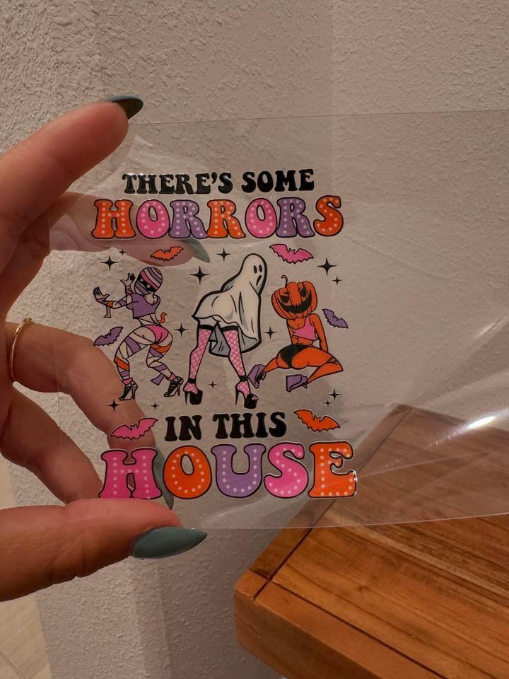 There's Some Horrors in This House Twerking Ghost | No Heat Needed | Waterproof | Permanent Adhesive