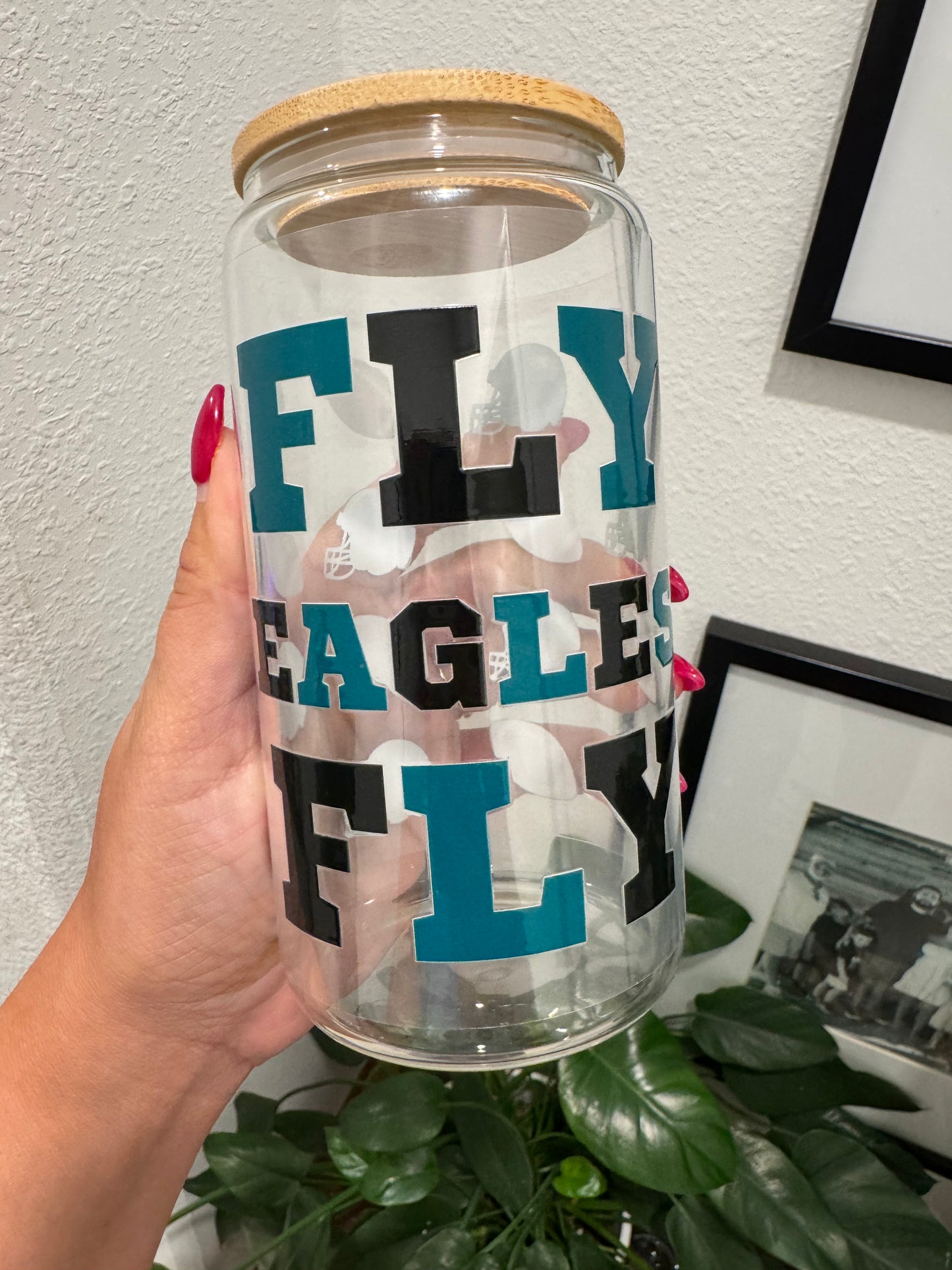 Fly Eagles Fly Philadelphia Eagles UV DTF Wrap Transfer 16oz | No Heat Needed | Waterproof | Permanent Adhesive