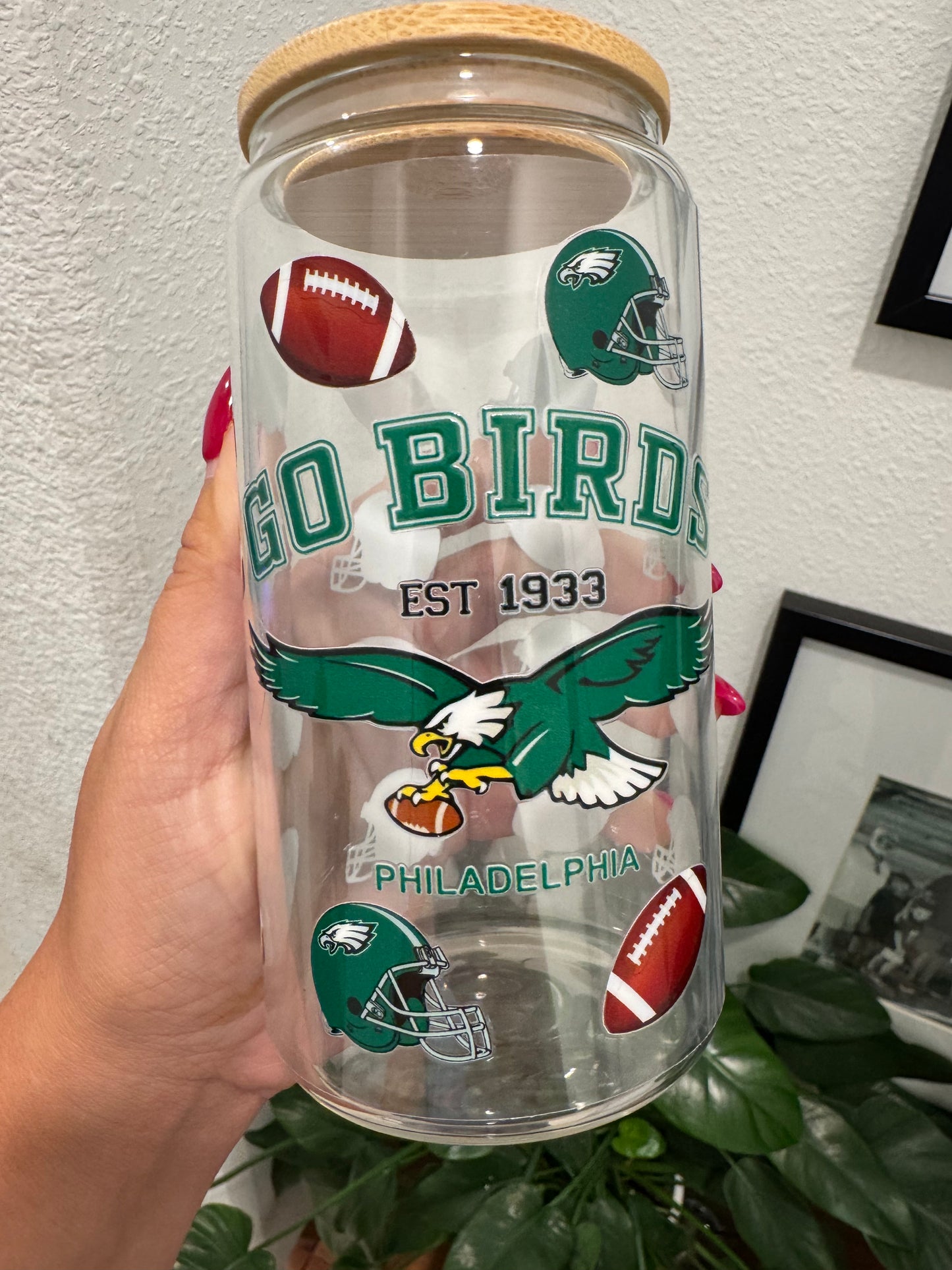 Go Birds Philadelphia Eagles UV DTF Wrap Transfer 16oz | No Heat Needed | Waterproof | Permanent Adhesive