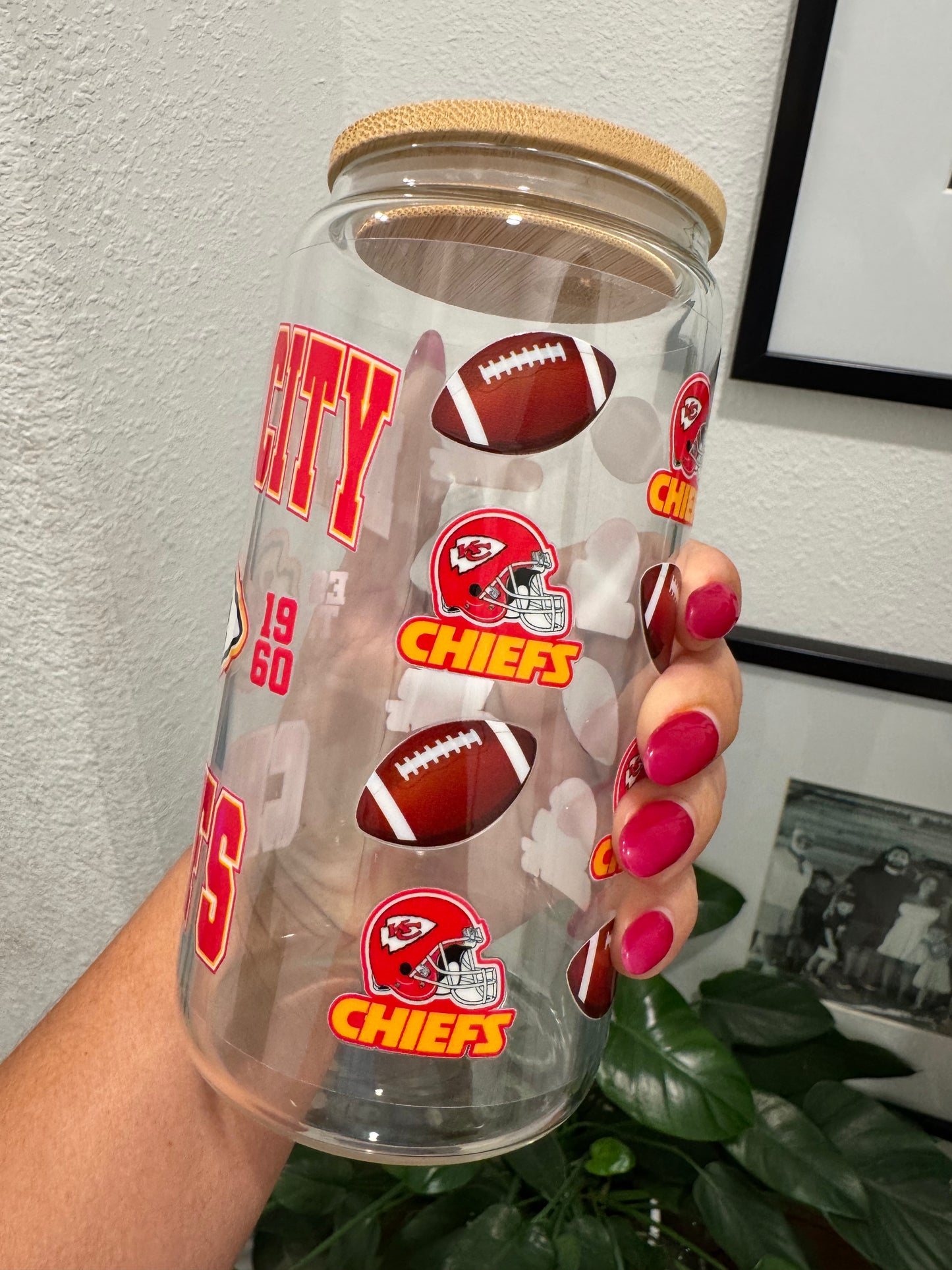 Kansas City Chiefs Footballs UV DTF Wrap Transfer 16oz | No Heat Needed | Waterproof | Permanent Adhesive