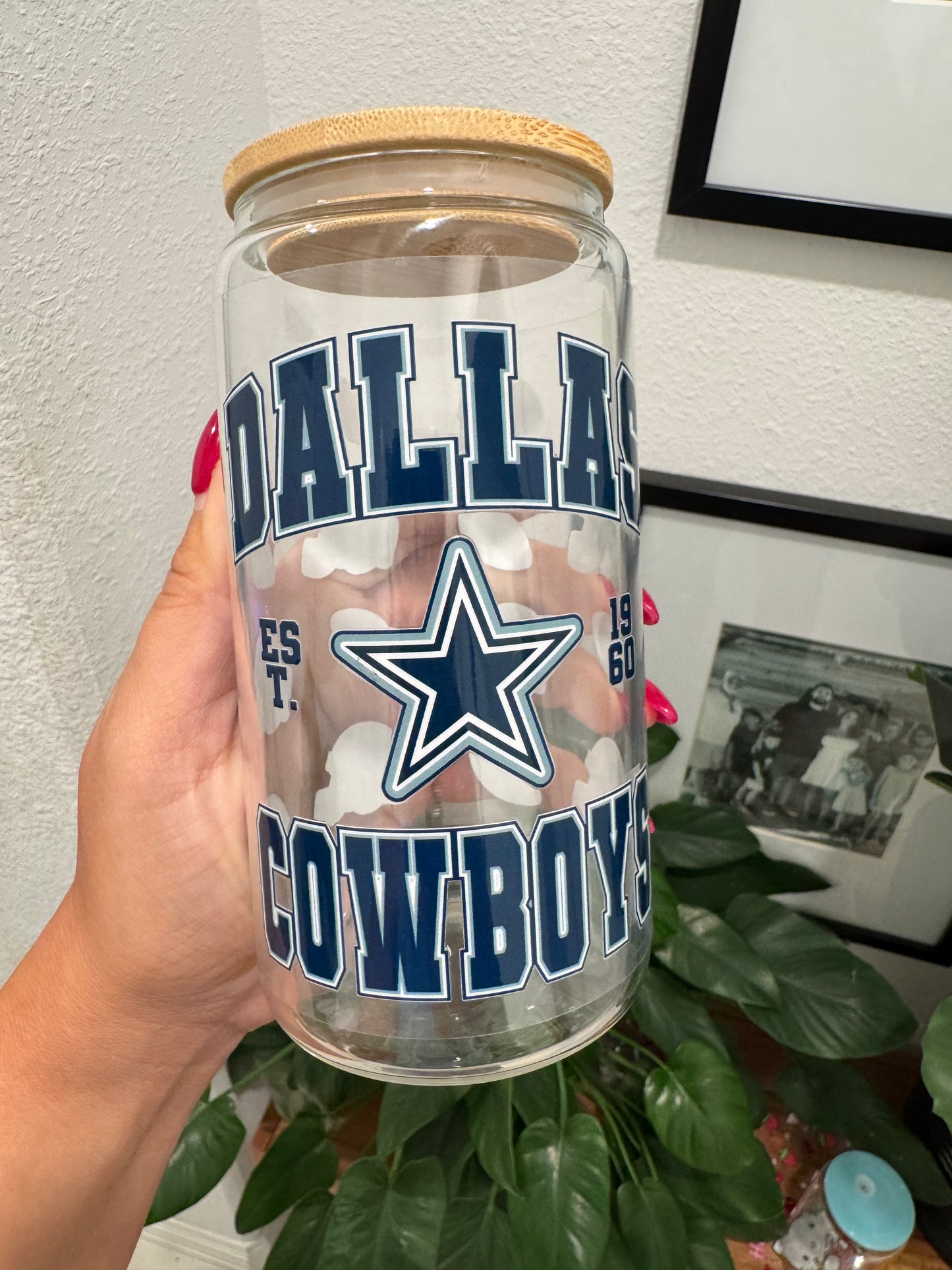 Dallas Cowboys Helmets UV DTF Wrap Transfer 16oz |No Heat Needed | Waterproof | Permanent Adhesive