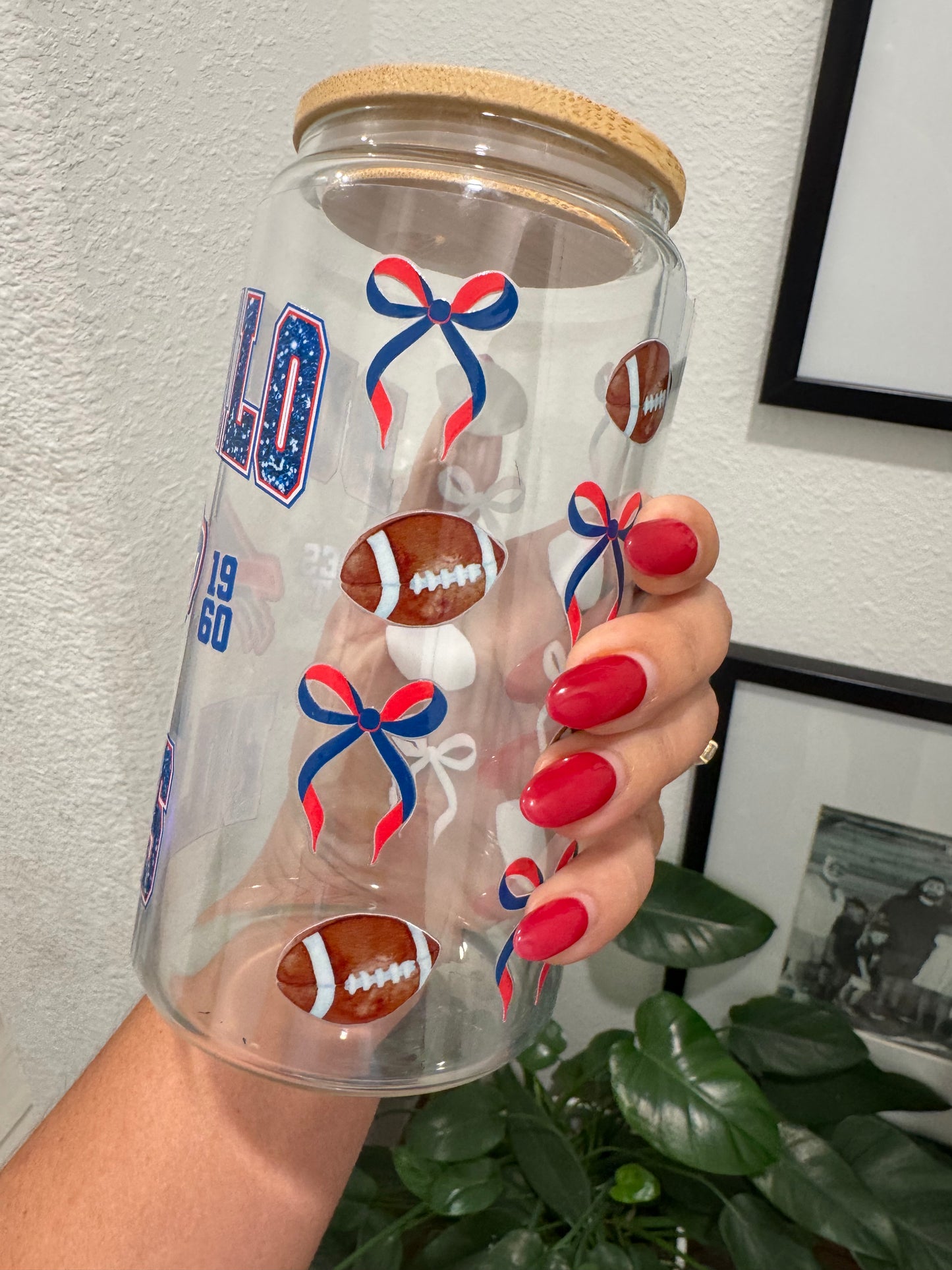 Buffalo Bills Bows UV DTF Wrap Transfer 16oz |No Heat Needed | Waterproof | Permanent Adhesive