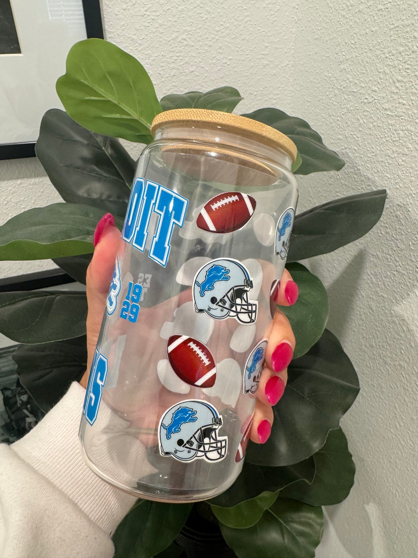 Detroit Lions Helmets UV DTF Wrap Transfer 16oz | No Heat Needed | Waterproof | Permanent Adhesive