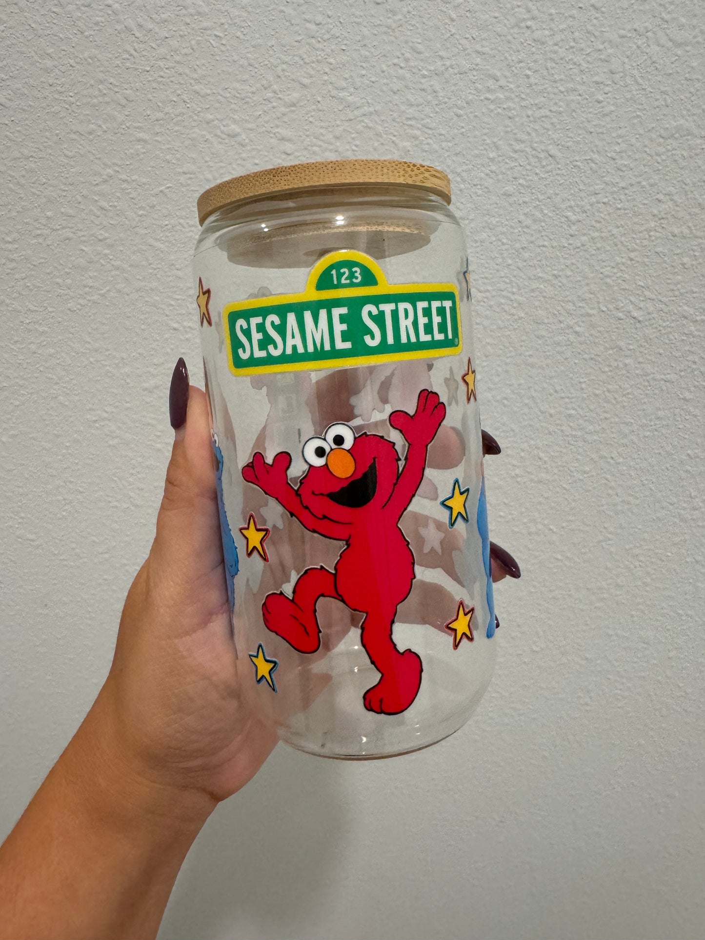 Sesame Street Elmo and Cookie Monster UV DTF wrap