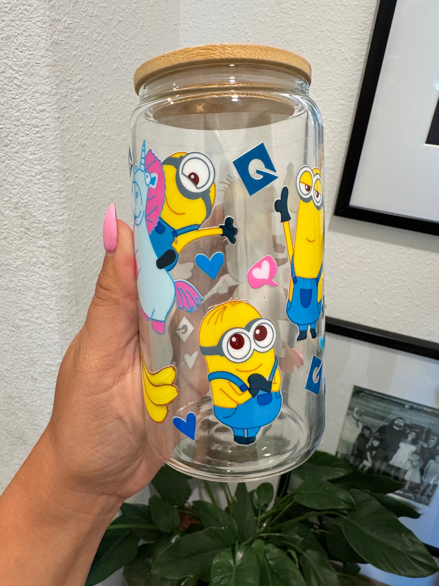 Minions Banana UV DTF Cup Wrap Transfer 16oz | No Heat Needed | Waterproof | Permanent Adhesive