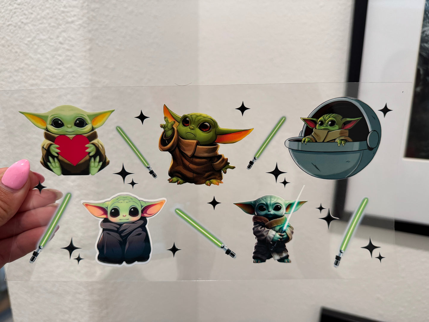 Yoda 2 UV DTF Wrap Transfer 16oz | No Heat Needed | Waterproof | Permanent Adhesive