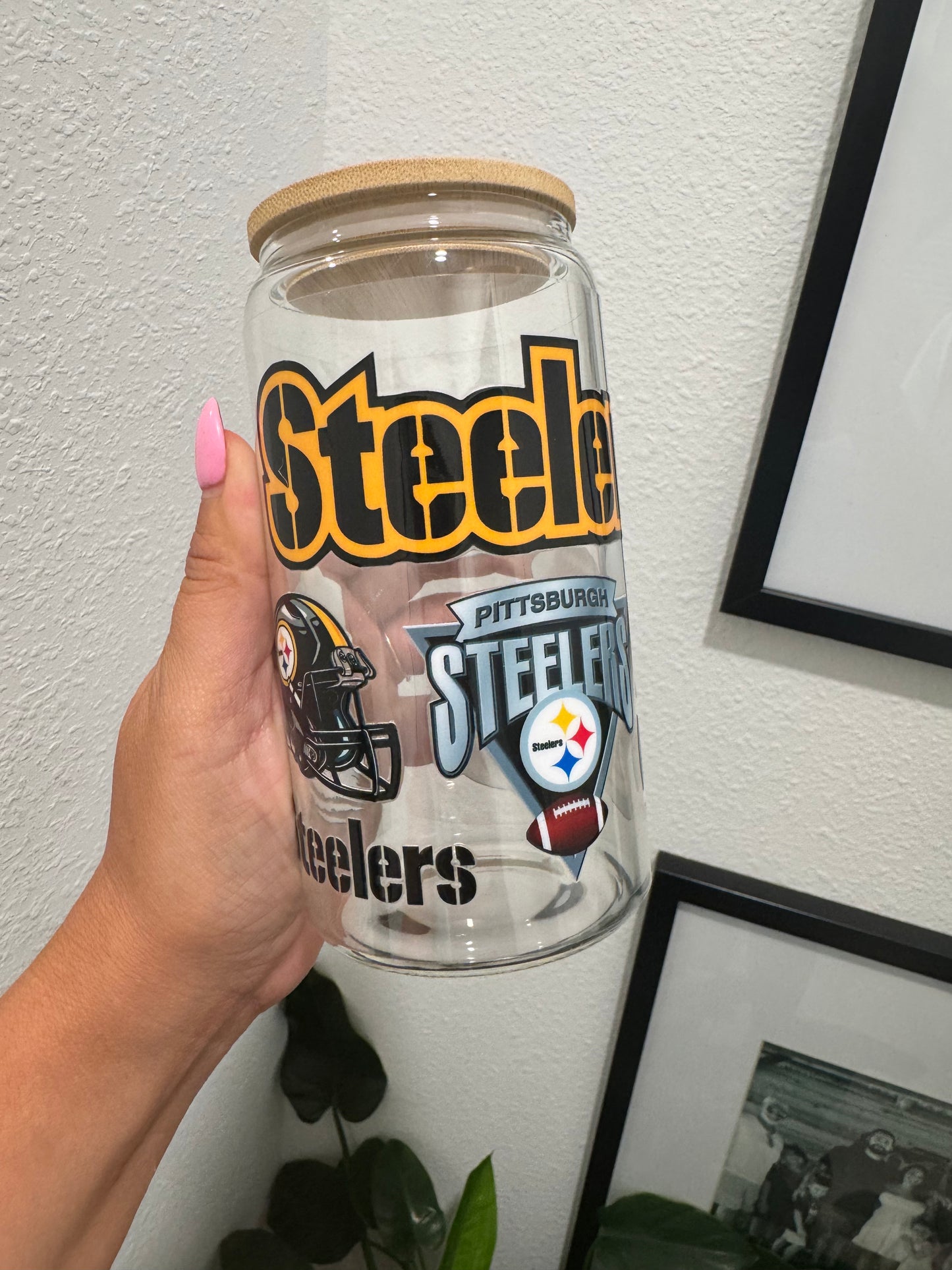 Pittsburgh Steelers Football UV DTF Wrap Transfer 16oz | No Heat Needed | Waterproof | Permanent Adhesive