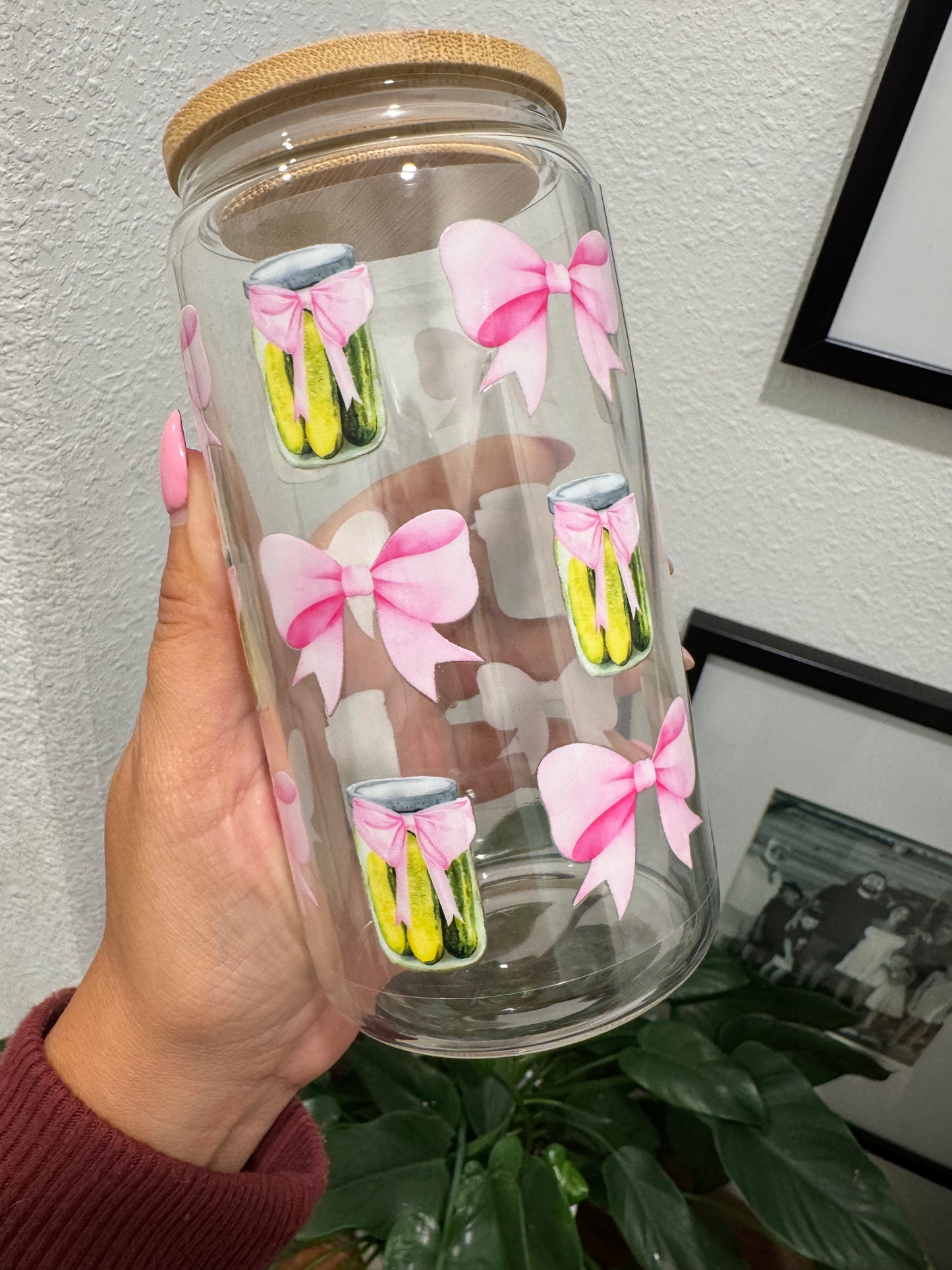Pickle Bow Coquette UV DTF Wrap Transfer 16oz | No Heat Needed | Waterproof | Permanent Adhesive