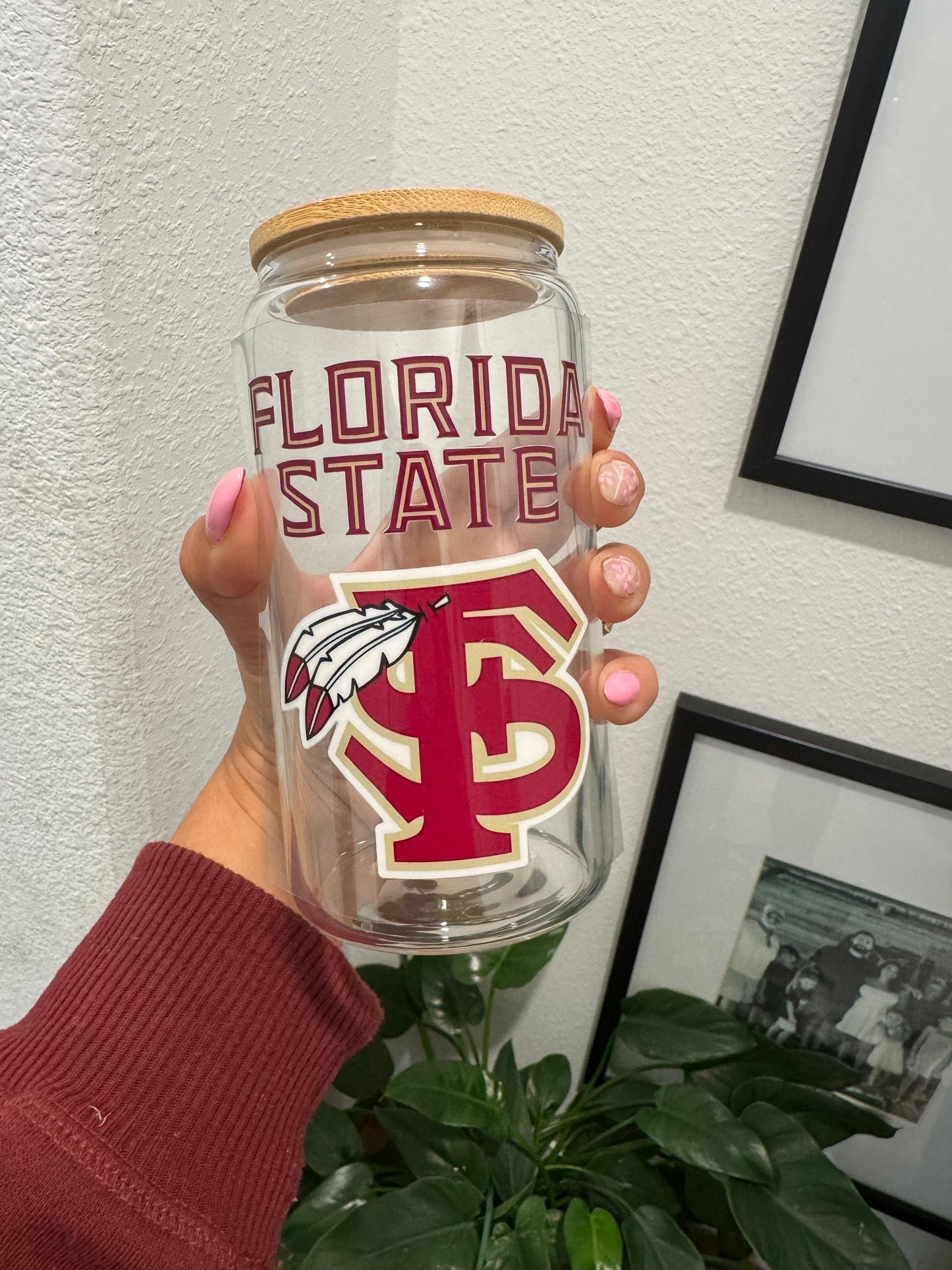FSU Seminoles Football Decal UV DTF Wrap Transfer 16oz | No Heat Needed | Waterproof | Permanent Adhesive