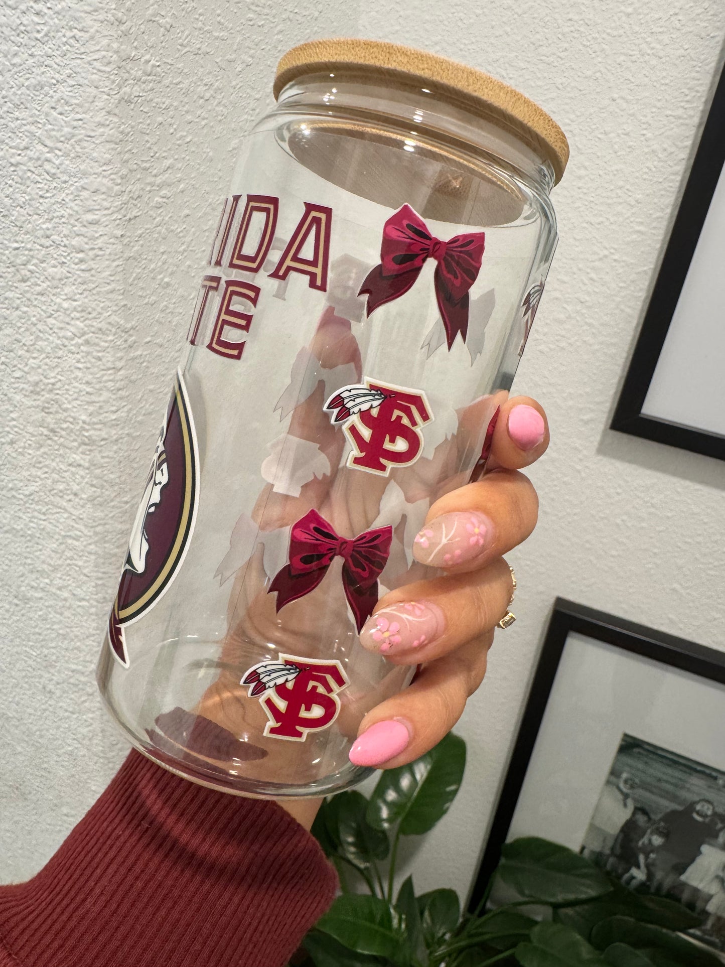 FSU Seminoles Bow Football 3 UV DTF Wrap Transfer 16oz | No Heat Needed | Waterproof | Permanent Adhesive