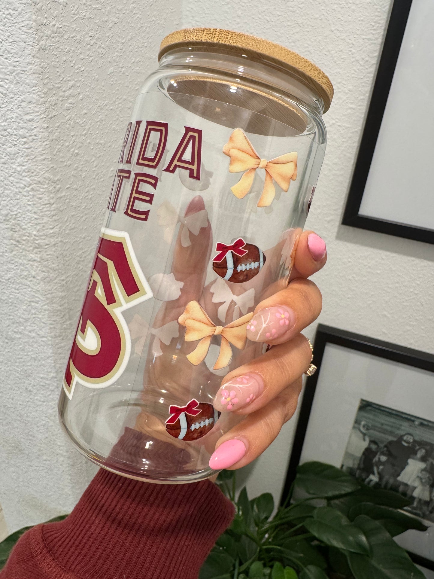 FSU Seminoles Bow Football 2 UV DTF Wrap Transfer 16oz | No Heat Needed | Waterproof | Permanent Adhesive