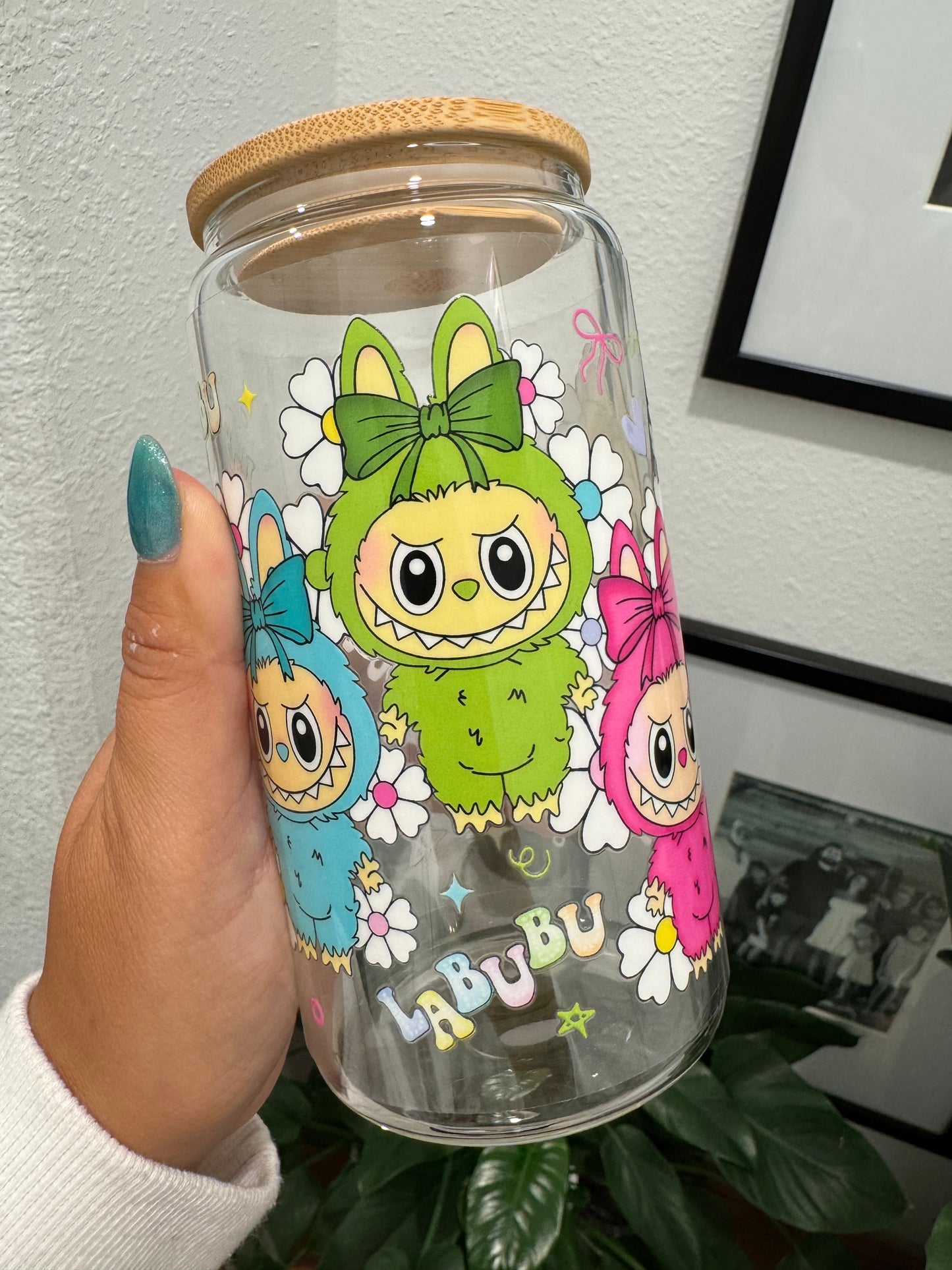Cartoon Monsters Labubu 4 UV DTF Wrap Transfer 16oz | No Heat Needed | Waterproof | Permanent Adhesive