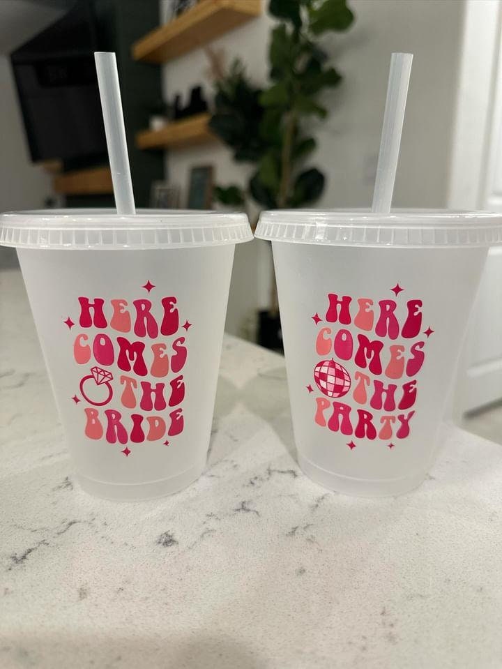 Here Comes the Bride UV DTF Transfer/Sticker | No Heat Needed | Waterproof | Permanent Adhesive