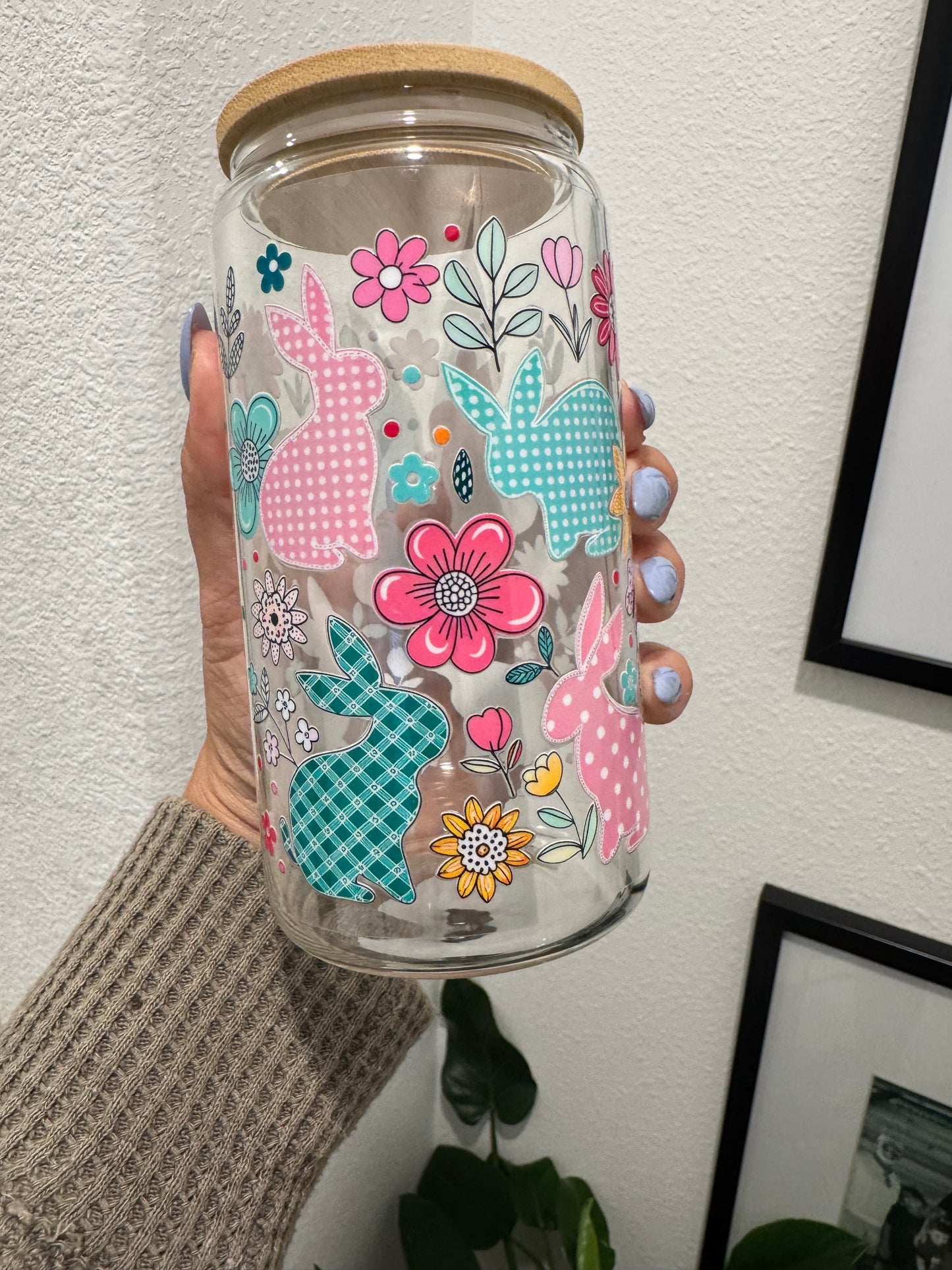 Floral Easter Faith UV DTF Wrap Transfer 16oz | No Heat Needed | Waterproof | Permanent Adhesive