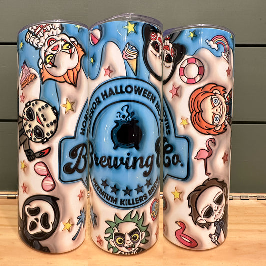 Horror Characters Brewing Co Inflated 20oz Halloween Tumbler