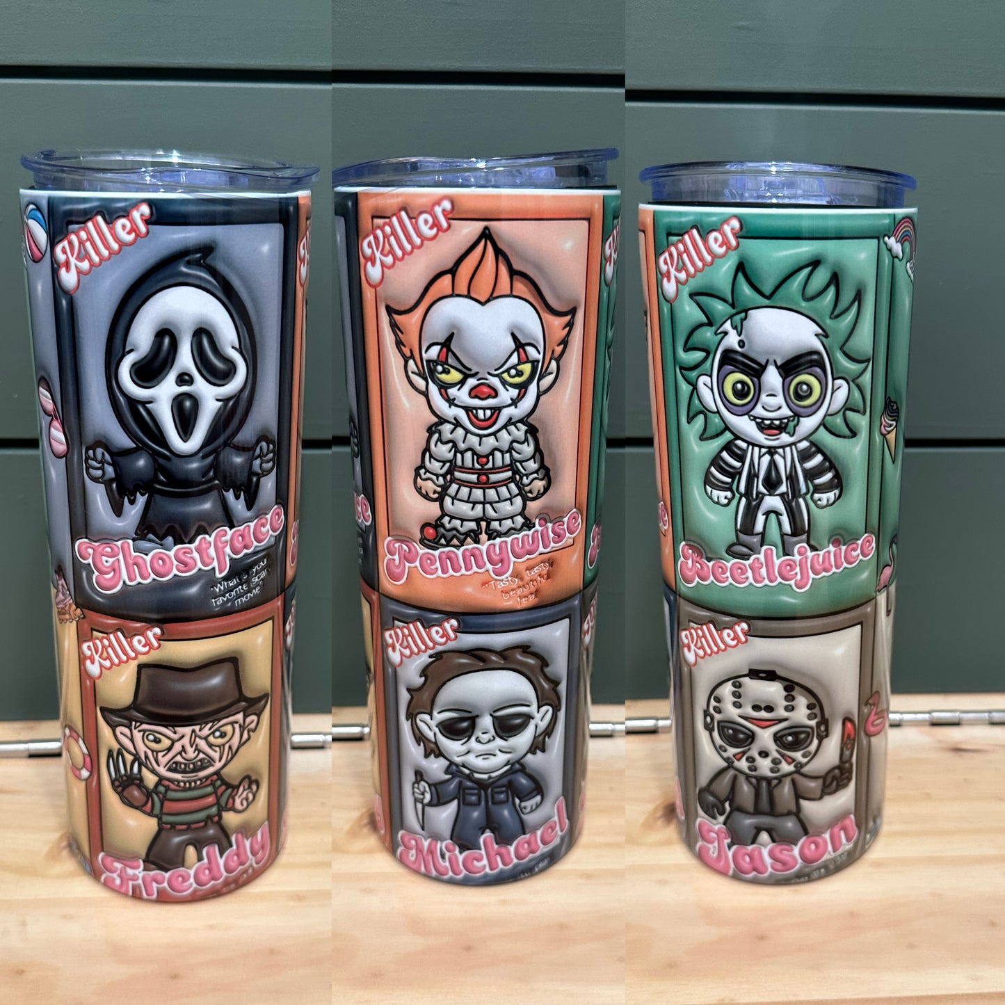 Horror Characters Inflated 20oz Tumbler