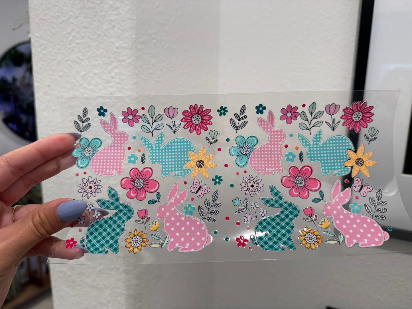 Floral Easter Faith UV DTF Wrap Transfer 16oz | No Heat Needed | Waterproof | Permanent Adhesive