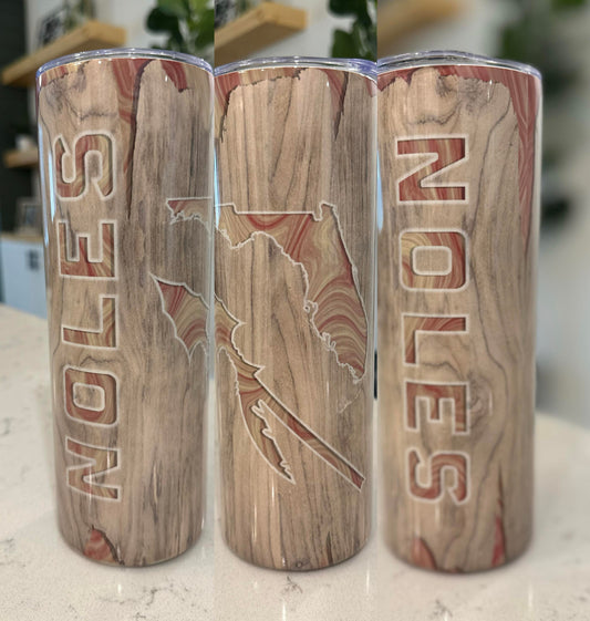 FSU Seminoles Wood 20 oz Tumbler