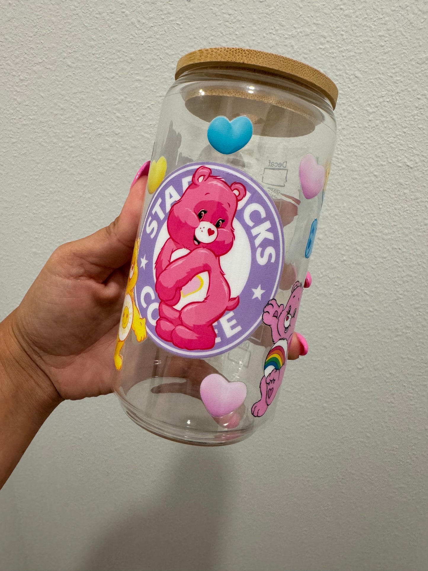 Care Bears Starbucks UV DTF Wrap Transfer 16oz | No Heat Needed | Waterproof | Permanent Adhesive