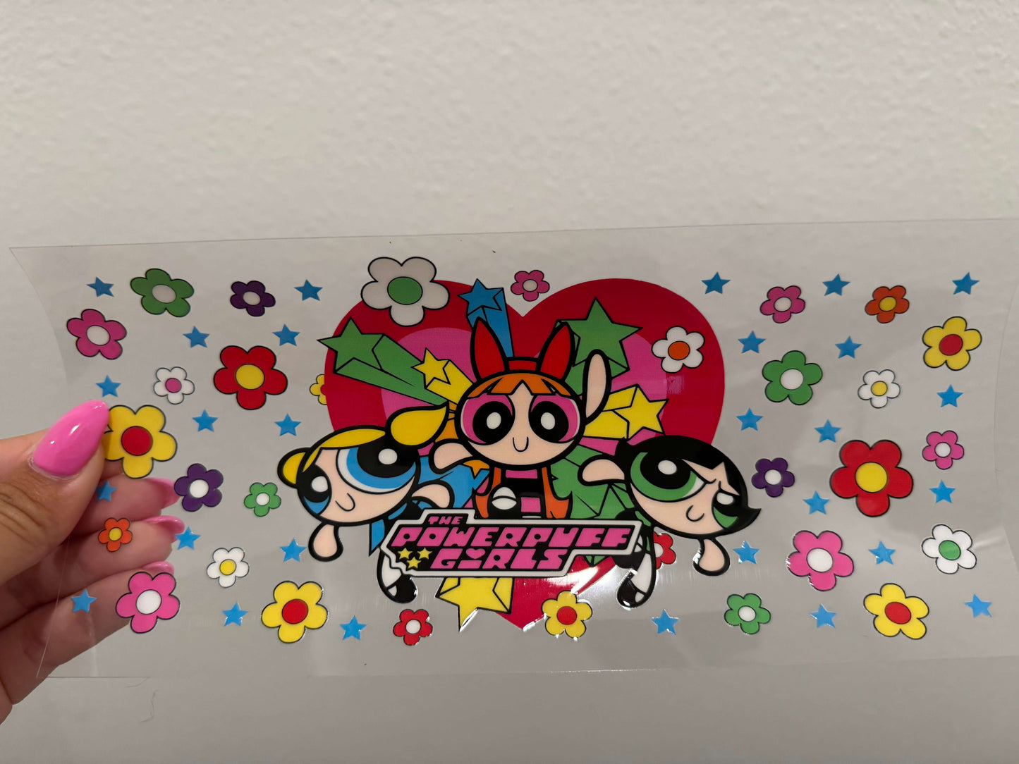 Powerpuff Girls UV DTF Wrap Transfer 16oz | No Heat Needed | Waterproof | Permanent Adhesive