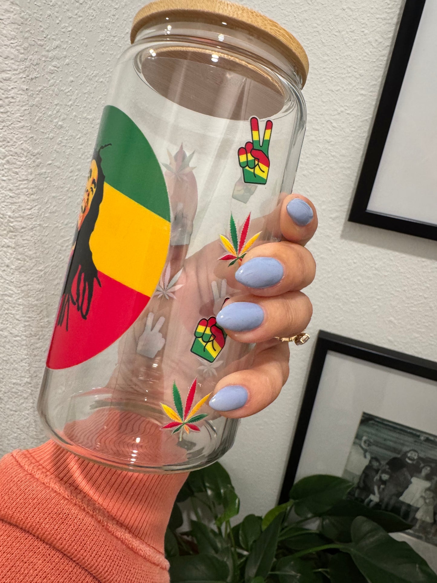 Bob Marley 2 420 Mary Jane UV DTF Wrap Transfer 16oz | No Heat Needed | Waterproof | Permanent Adhesive