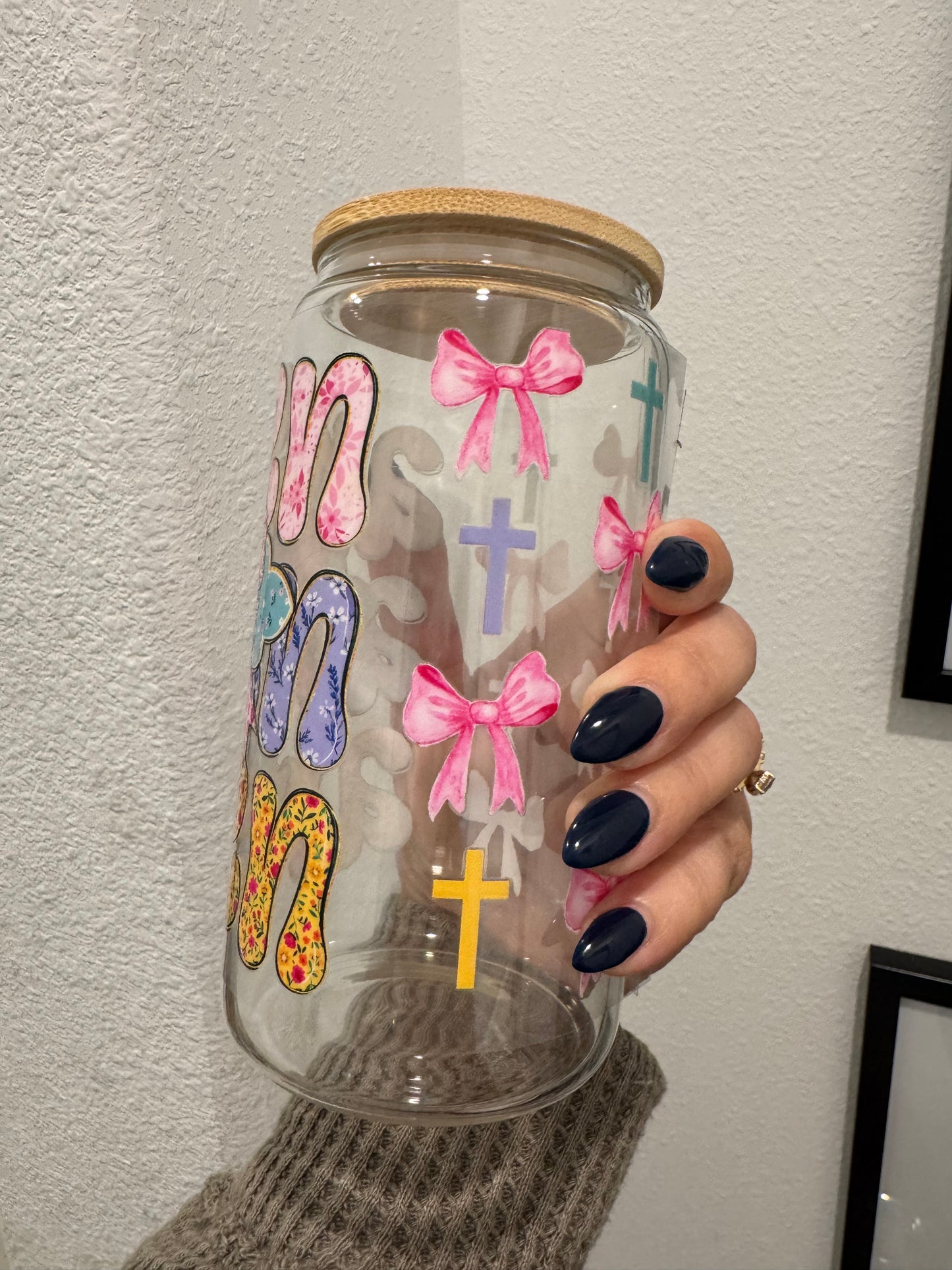 Amen Easter Faith UV DTF Wrap Transfer 16oz | No Heat Needed | Waterproof | Permanent Adhesive