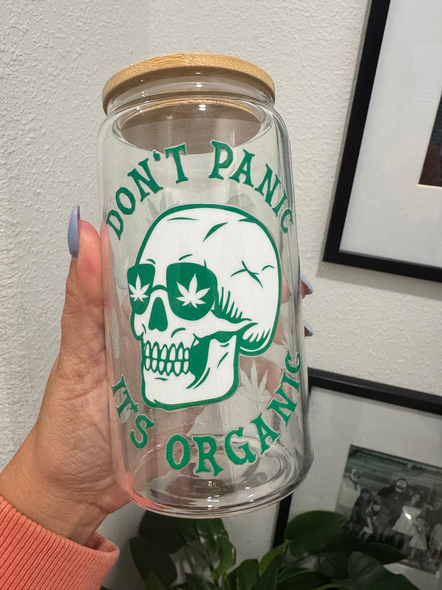 420 Mary Jane Don’t Panic It’s Organic UV DTF Wrap Transfer 16oz | No Heat Needed | Waterproof | Permanent Adhesive
