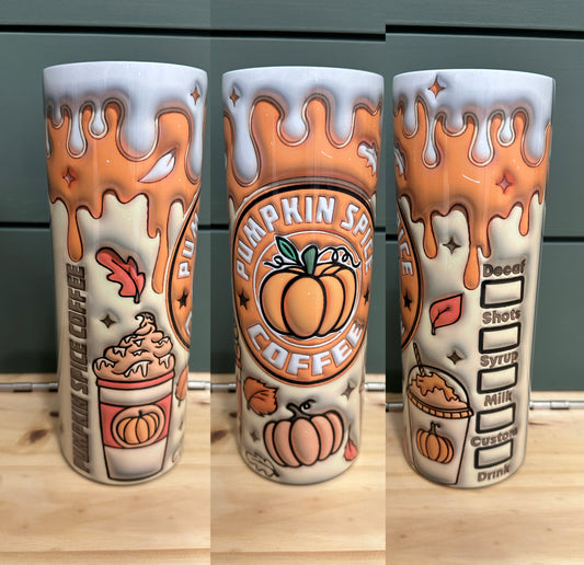 Pumpkin Spice Latte Inflated 20 oz Tumbler