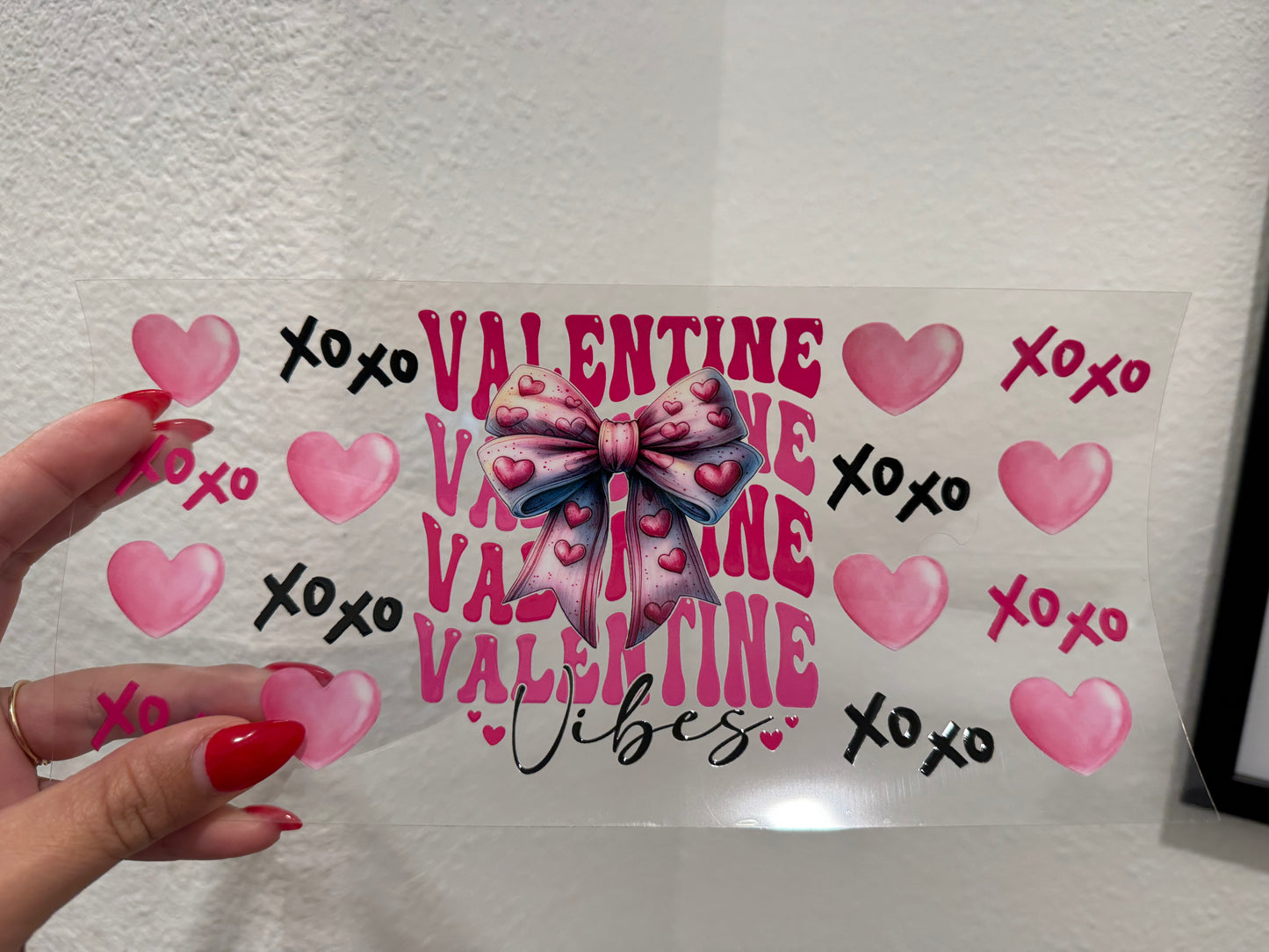 XOXO Valentines 16oz UV DTF Wrap