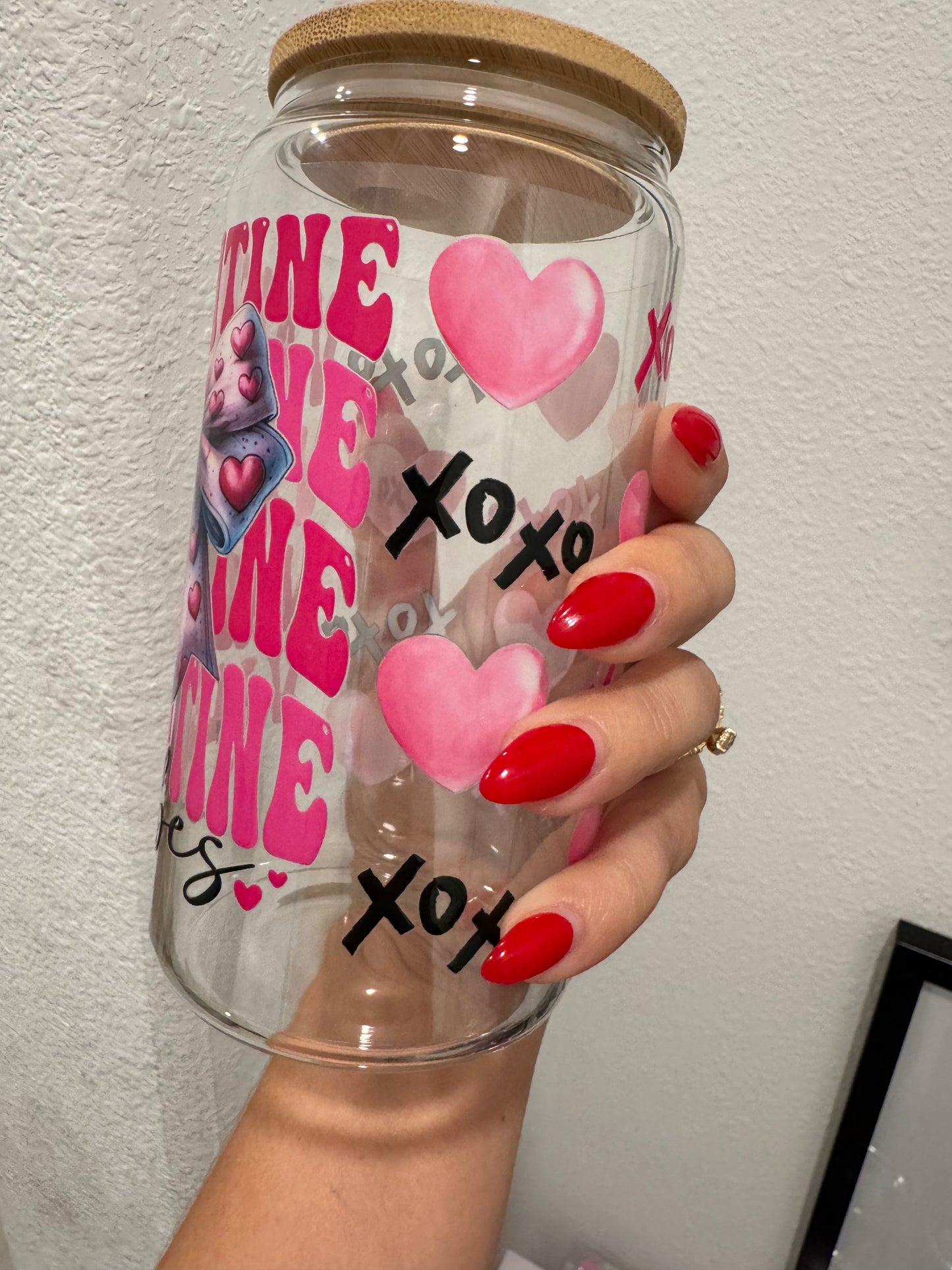 XOXO Valentines 16oz UV DTF Wrap