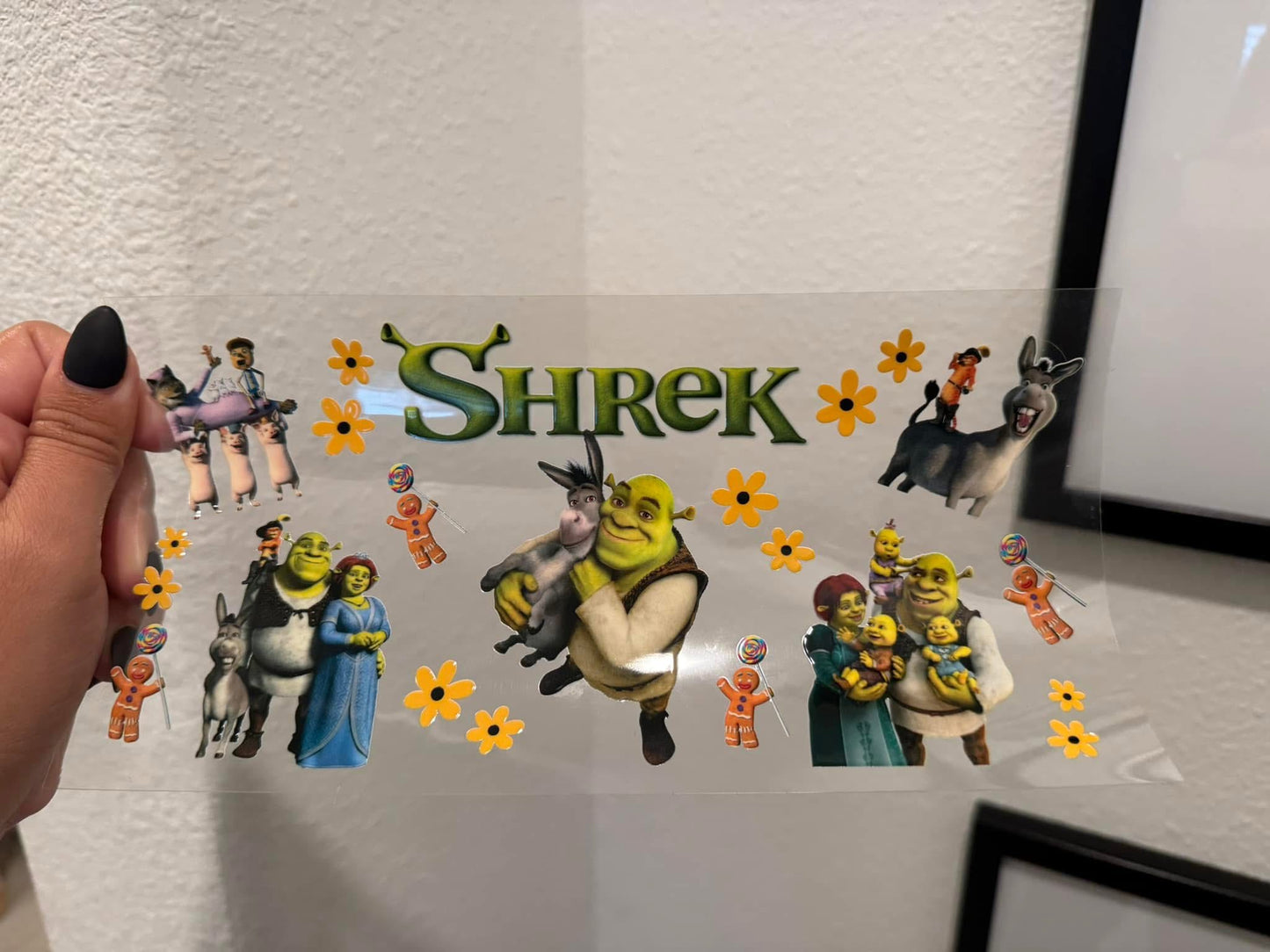 Shrek UV DTF Wrap Transfer 16oz | No Heat Needed | Waterproof | Permanent Adhesive