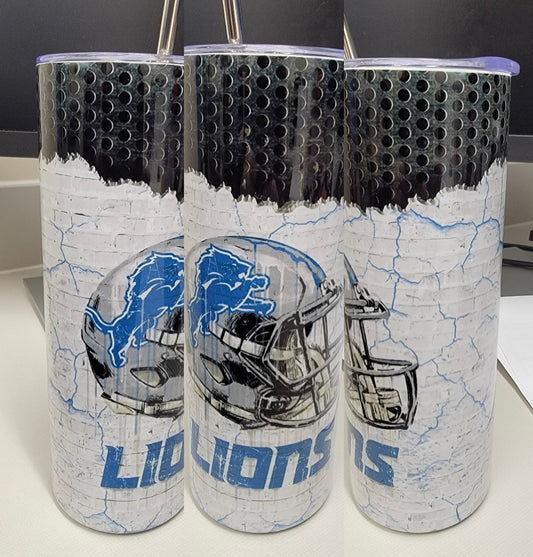 Detroit Lions Helmet NFL 20 oz Tumbler