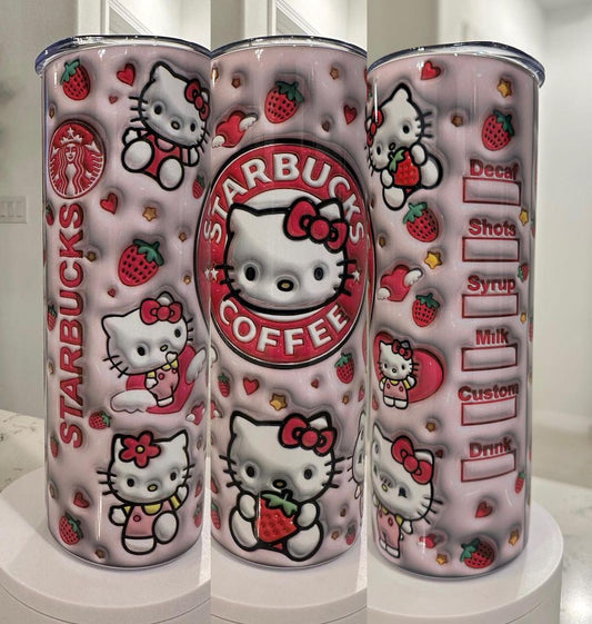 Hello Kitty Inflated Strawberry 20 oz Tumbler