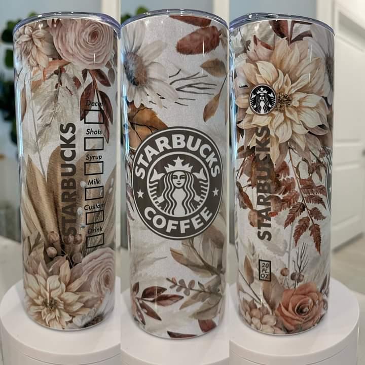 Starbucks Soft-Toned Floral 20 oz Tumbler