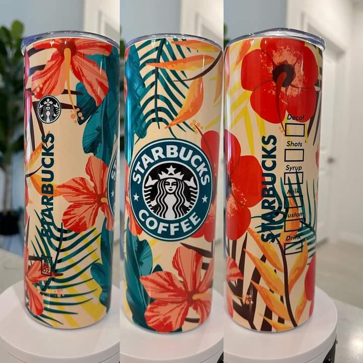 Starbucks Tropical Floral 20 oz Tumbler