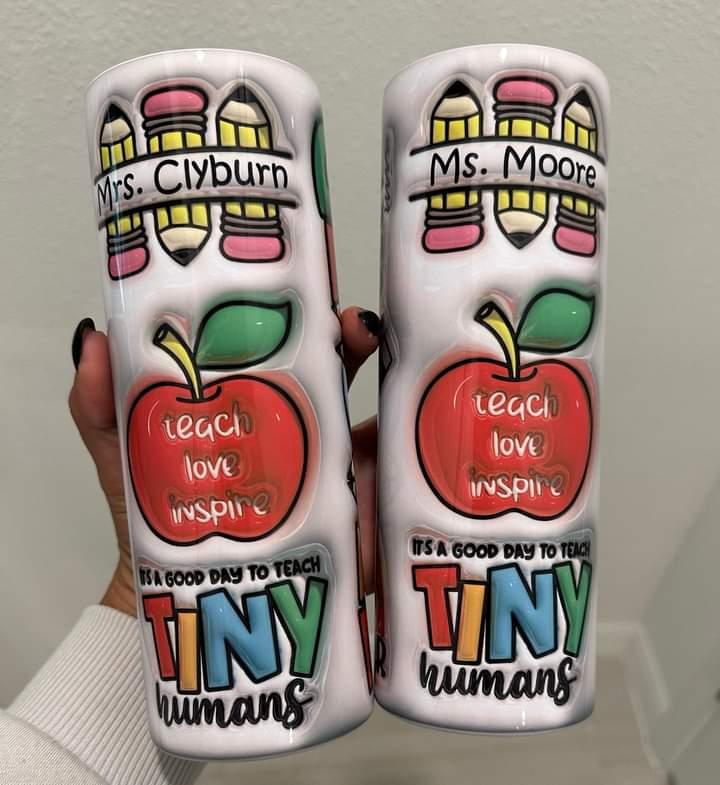 Teacher Fuel Personalized 20 oz Inflated Tumbler