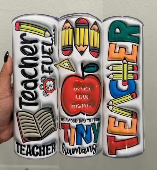 Teacher Fuel 20 oz Inflated Tumbler