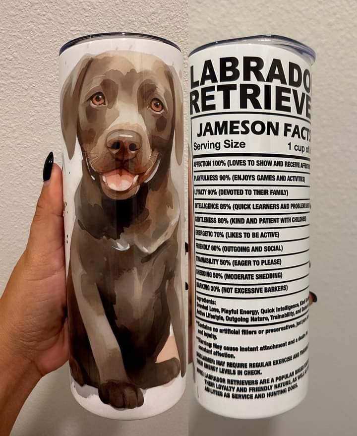 Chocolate Lab Retriever 20oz Tumbler