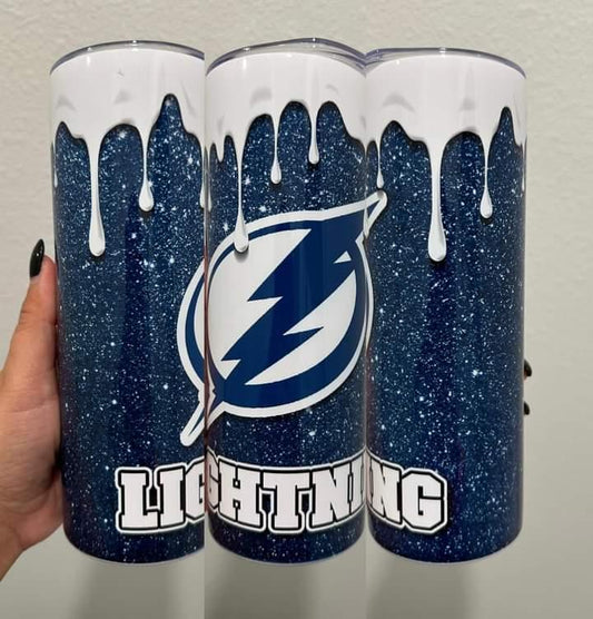 Tampa Bay Lightning Glitter NHL 20 oz Tumbler