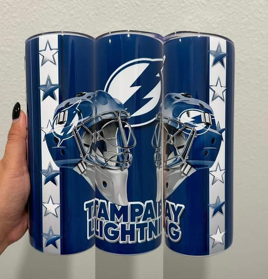 Tampa Bay Lightning Goalie Helmet NHL 20 oz Tumbler