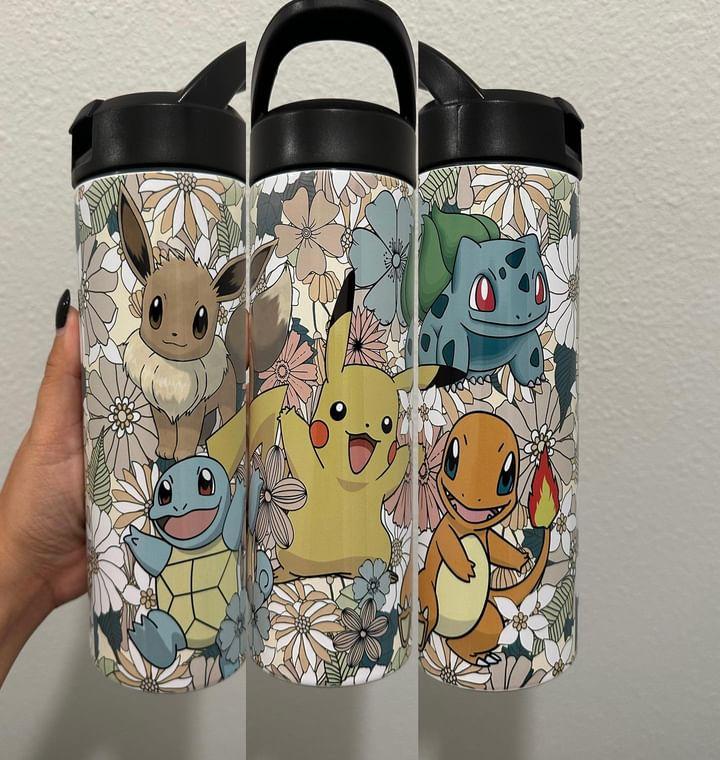 Pokemon Floral 20 oz Tumbler