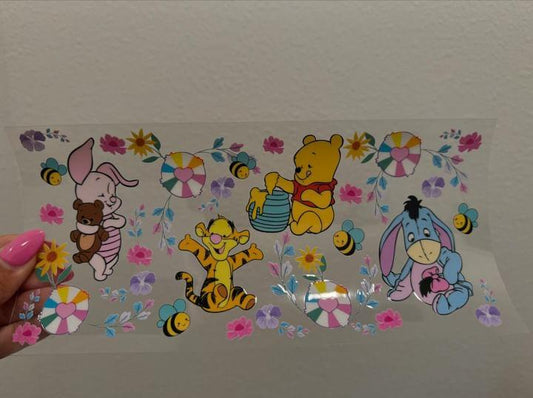 Disney Winnie the Pooh Baby Characters UV DTF Wrap Transfer 16oz | No Heat Needed | Waterproof | Permanent Adhesive