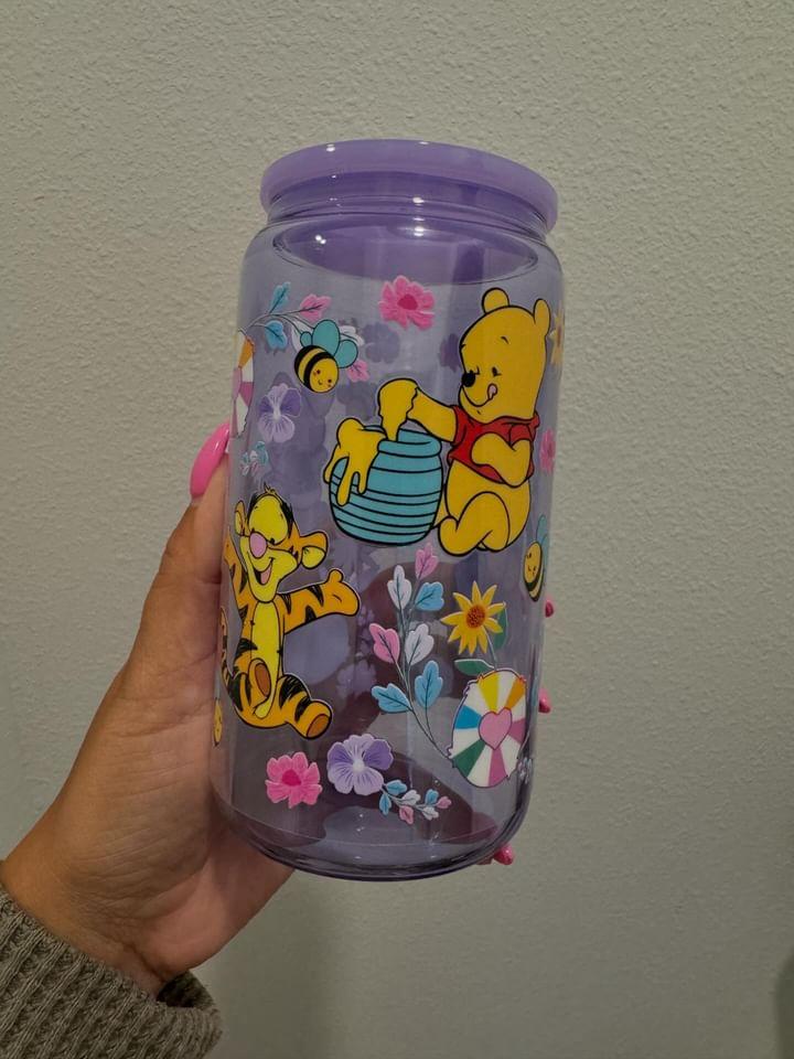 Disney Winnie the Pooh Baby Characters UV DTF Wrap Transfer 16oz | No Heat Needed | Waterproof | Permanent Adhesive